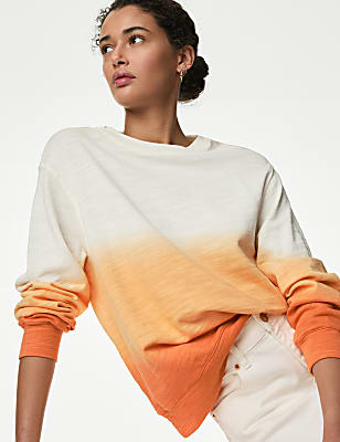 Pure Cotton Ombre Slub Sweatshirt