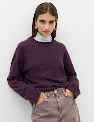 Cosy Eyelash Crew Neck Sweatshirt