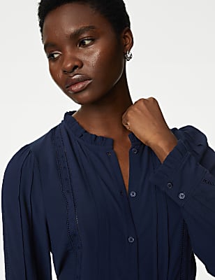 Broderie Frill Detail Blouse