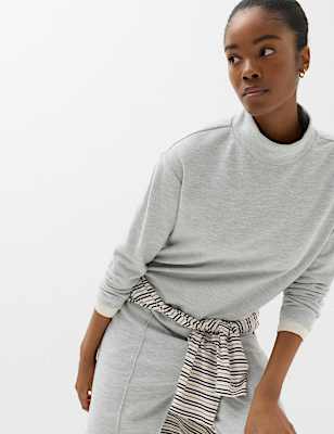 Cotton Rich Cosy Funnel Neck Top