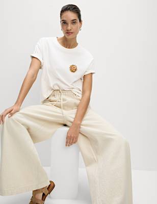 Pure Cotton Graphic Oversized T-Shirt