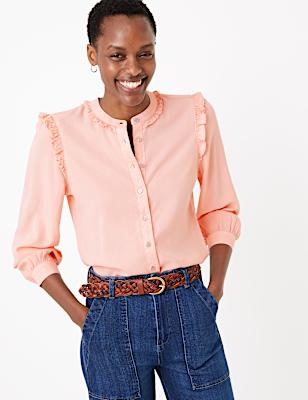 Tencel™ Ruffle Blouse