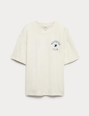 Cotton Rich Graphic Oversized T-Shirt