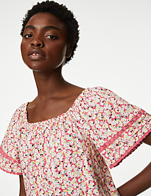 Pure Cotton Floral Top