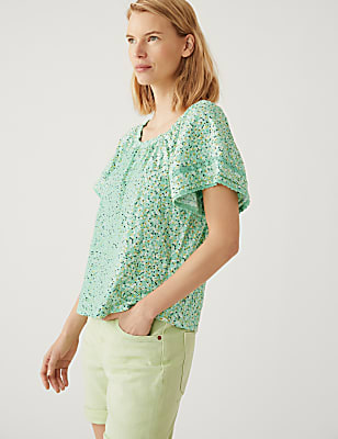 Pure Cotton Floral Top