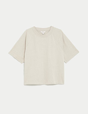 Brushed Cotton Blend Textured Top