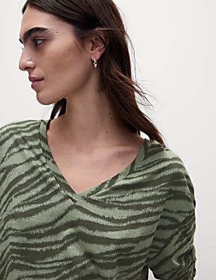 Cotton Modal V-Neck Relaxed Top