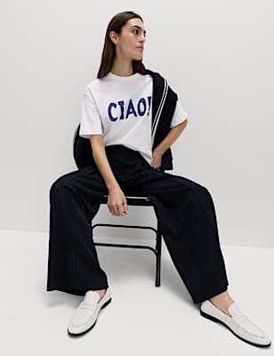 Pure Cotton Graphic Boxy T-Shirt