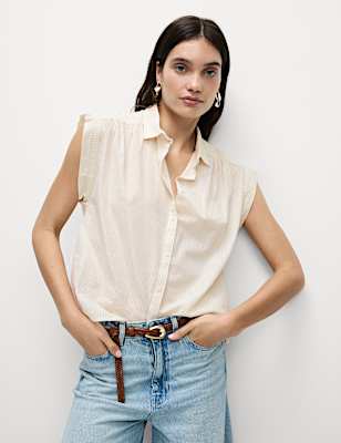 Cotton Rich Sparkly Striped Shirt