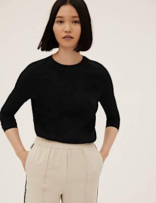 Pure Cotton Everyday Fit Long Sleeve Top