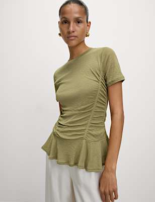 Short Sleeve Ruffle Top