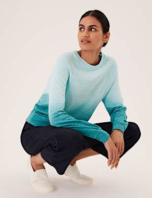 Pure Cotton Tie Dye Crew Neck Sweatshirt