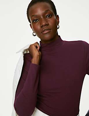 Cotton Rich Slim Fit Top