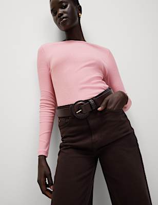 Cotton Rich Ribbed Top