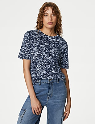 Cotton Modal Blend Printed T-Shirt