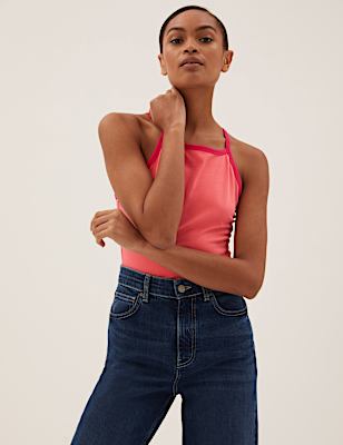 Cotton Rich Fitted Sleeveless Cami Top