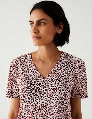 Printed Relaxed Longline T-Shirt