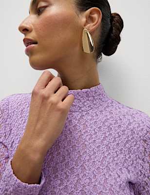 Cotton Blend Lace Top