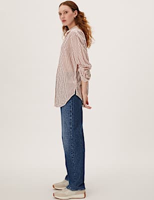 Pure Cotton Striped Long Sleeve Shirt