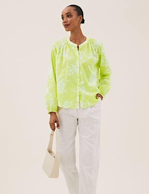 Pure Cotton Printed Regular Fit Blouse