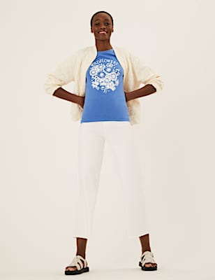 Cotton Rich Printed Fitted T-Shirt