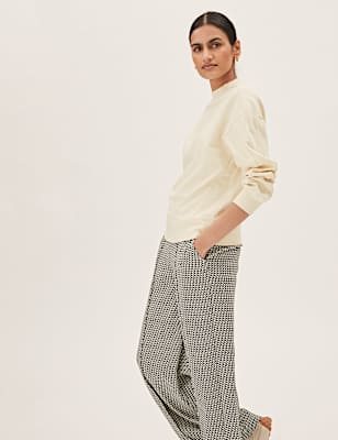 Pure Cotton High Neck Sweatshirt