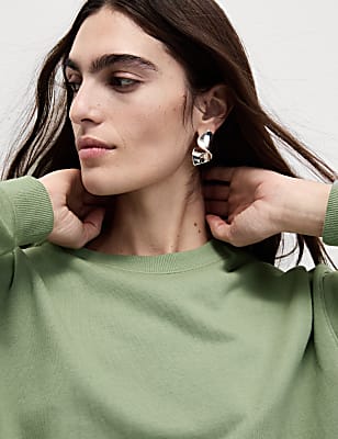 Cotton Rich Oversized Longline Sweatshirt