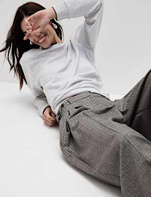 Cotton Rich Oversized Longline Sweatshirt