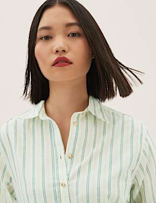 Pure Cotton Striped Long Sleeve Shirt