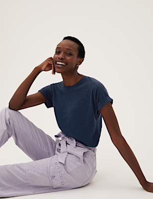 Linen Rich Short Sleeve T-Shirt