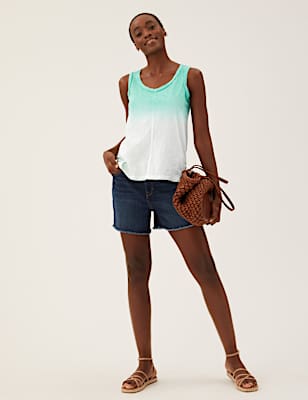 Pure Cotton Tie Dye Longline Vest Top