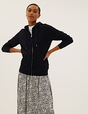 Pure Cotton Zip Up Hoodie