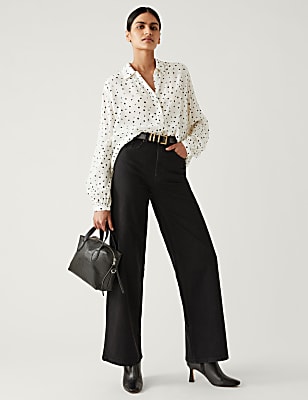 Modal Blend Printed Longline Shirt