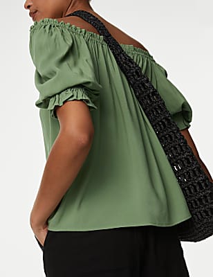 Square Neck Puff Sleeve Top