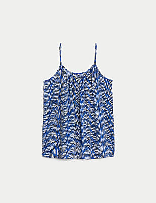 Printed Shoulder Straps Cami Top