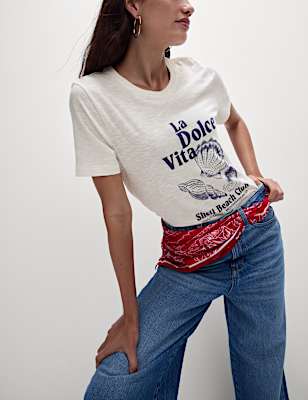 Pure Cotton Printed Graphic T-Shirt