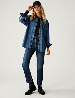 Cotton Rich Slim Fit Long Sleeve Top