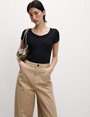 Cotton Rich Slim Fit Secret Support Top