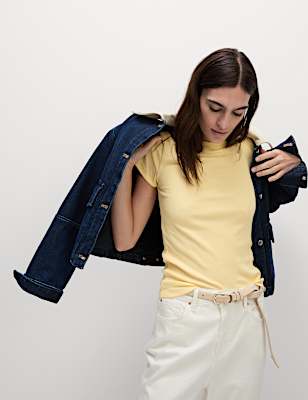 Cotton Rich Ribbed Slim Fit T-Shirt