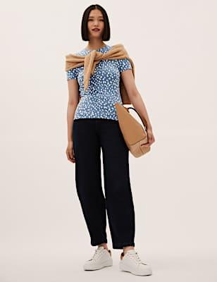 Cotton Rich Printed fitted T-Shirt