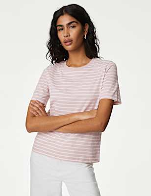 Pure Cotton Striped Everyday Fit T-Shirt