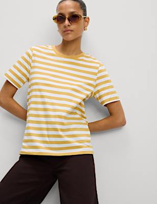 Pure Cotton Striped Everyday Fit T-Shirt
