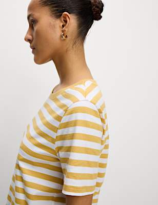 Pure Cotton Striped Everyday Fit T-Shirt