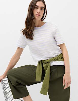 Pure Cotton Striped Everyday Fit T-Shirt