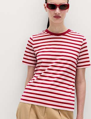 Pure Cotton Striped Everyday Fit T-Shirt