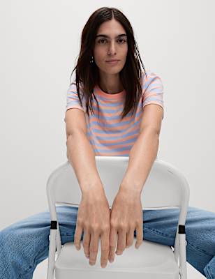 Pure Cotton Striped Everyday Fit T-Shirt