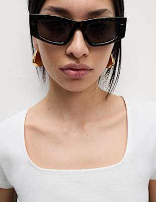 Pure Cotton Square Neck Slim Fit Top