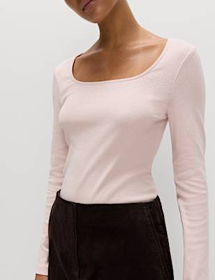 Pure Cotton Square Neck Top