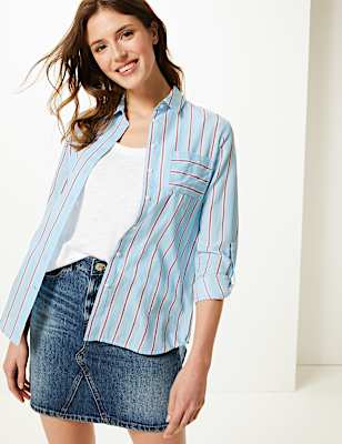 Scoop Neck Straight Fit Slub Vest Top