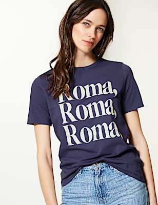 Pure Cotton Roma Straight Fit T-shirt